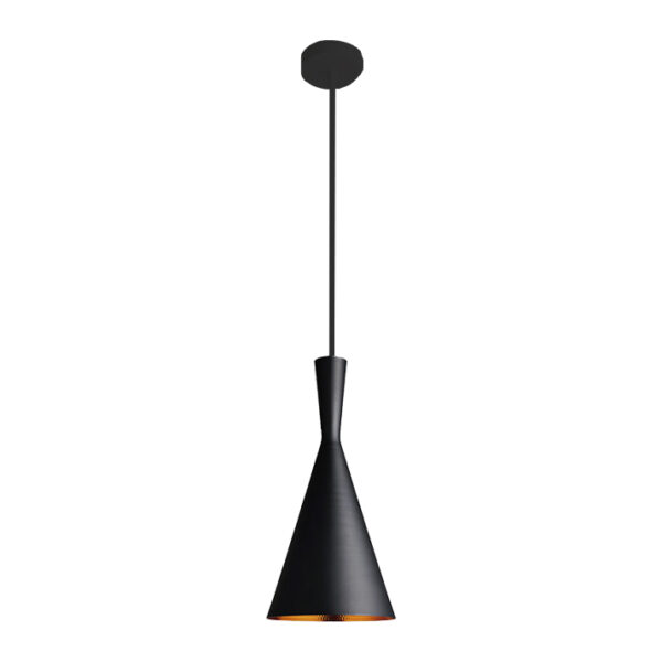 Candeeiro Suspensão Couple 1x E27 Preto/Dourado