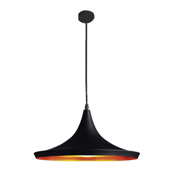Candeeiro Suspensão Couple 1x E27 Preto/Dourado