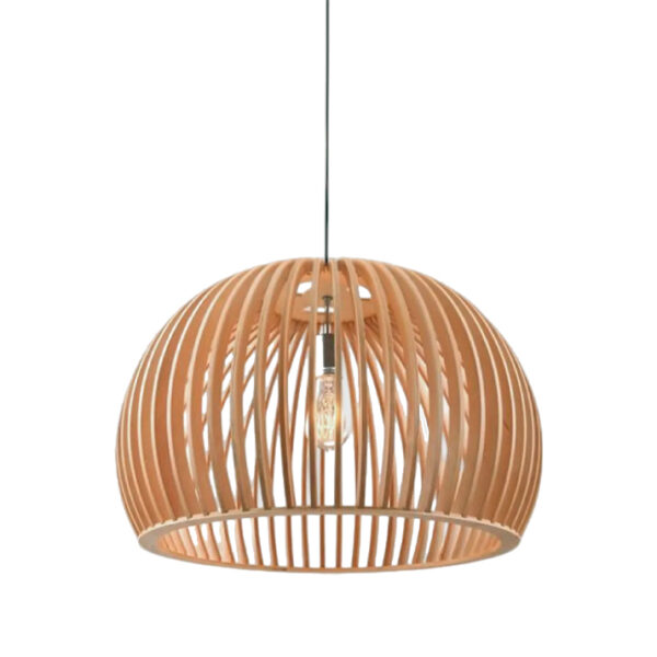 Candeeiro Suspensão Wood 1x E27 Madeira