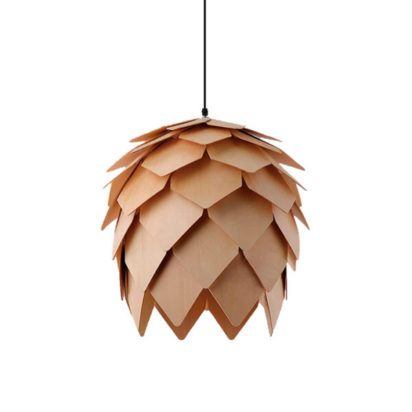 Candeeiro Suspensão Wood 1x E27 Madeira