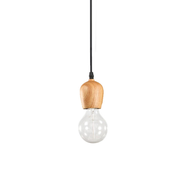 Candeeiro Suspensão Wood 1x E27 Madeira