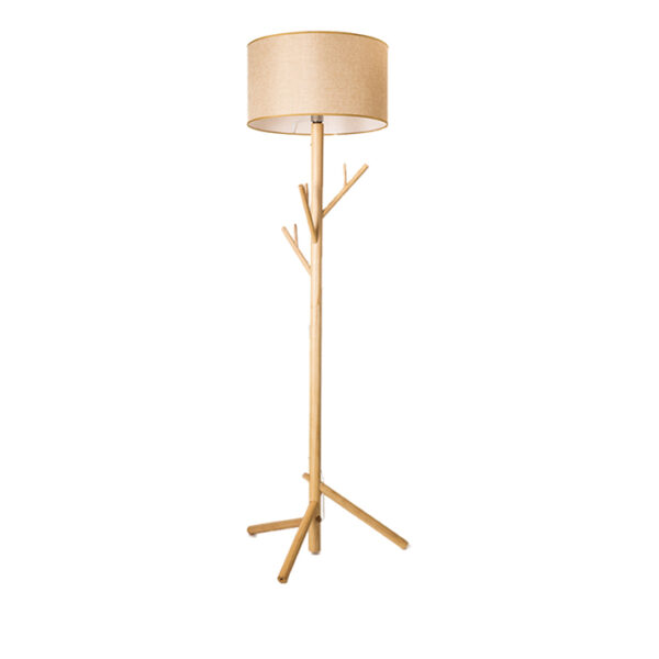 Candeeiro de Pé Wood 1x E27 Madeira