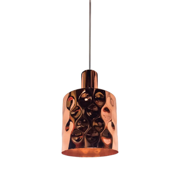 Candeeiro Suspensão Glossy 1x E27 Cobre