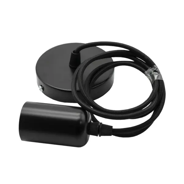 Candeeiro Suspensão Soft 1x E27 Preto
