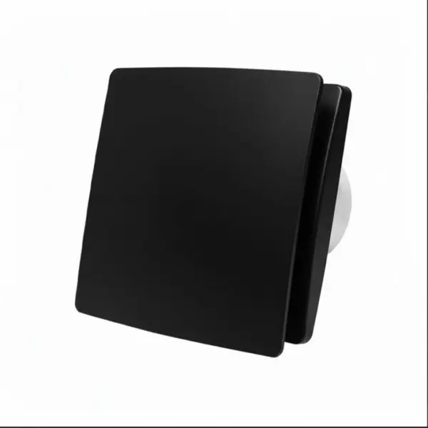 Extrator WC 16W Temporizador Furo Ø100mm IPX4 c/ PVC Preto