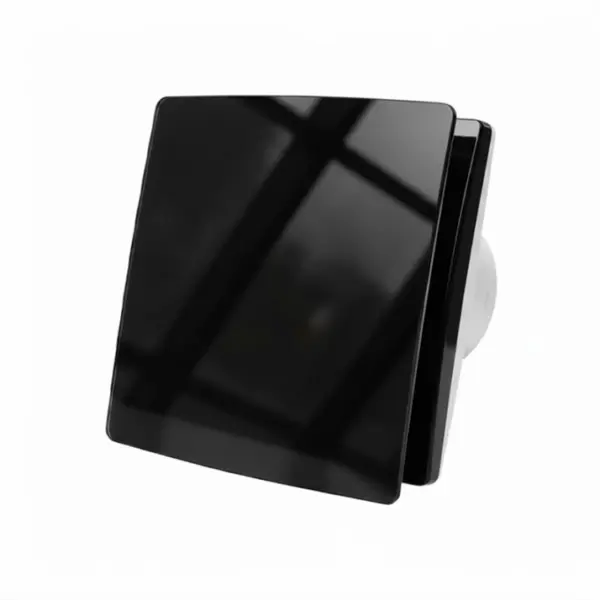 Extrator WC 16W Temporizador Furo Ø100mm IPX4 c/Vidro Preto