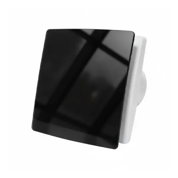 Extrator WC 16W Furo Ø100mm IPX4 c/ Tampa Vidro Preto