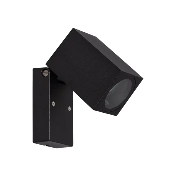 Aplique de Parede LED Onuba 1x GU10 Preto IP54