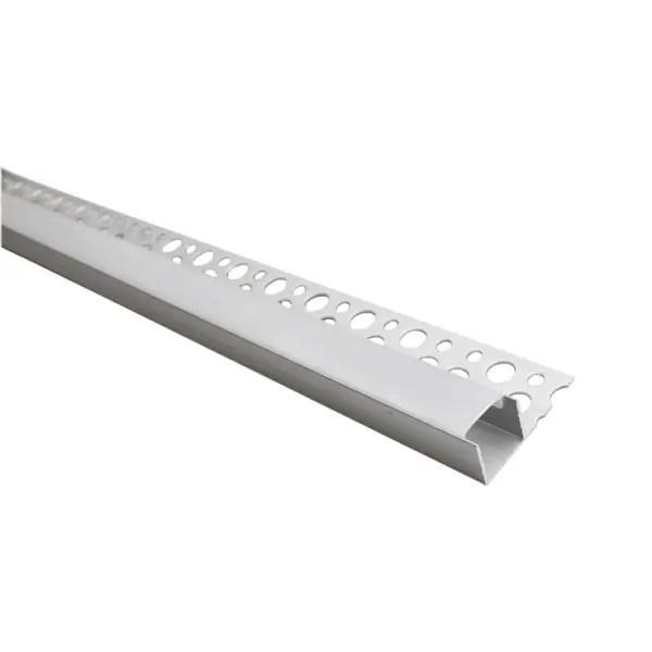 Perfil Embutido de Canto c/Difusor p/Pladour 34.7x12.8mm 2m