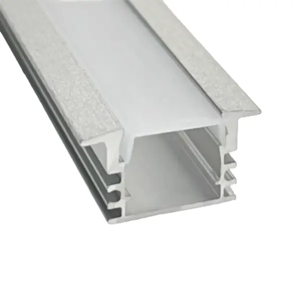 Perfil Alumínio Embutir c/ Difusor Níquel 23.3x12mm 2m