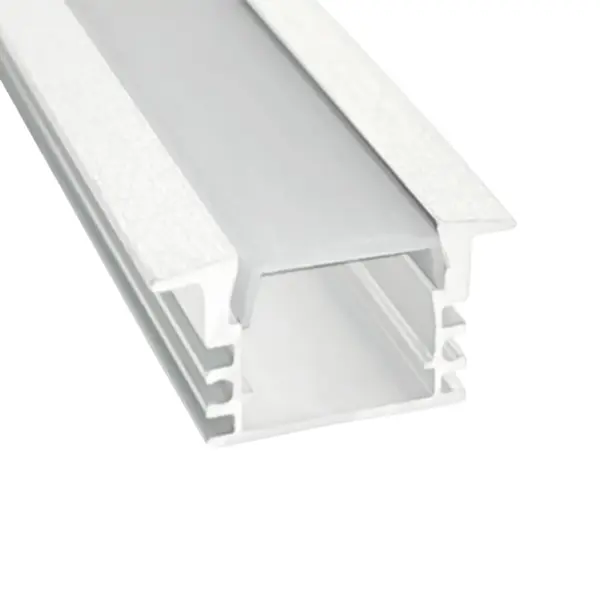 Perfil Alumínio Embutir c/ Difusor Branco 23.3x12mm 2m