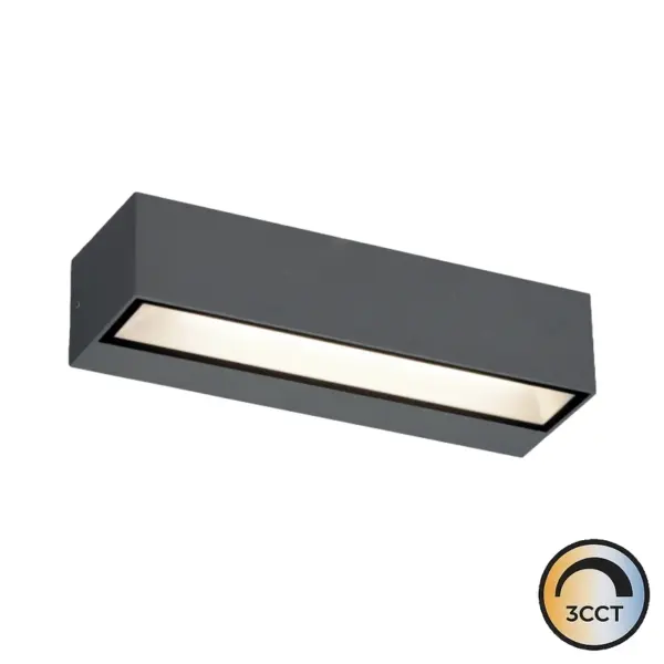 Aplique de Parede Antracite 12W CCT3 IP65