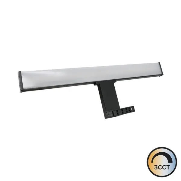 Aplique LED Espelho Preto 8W CCT3 IP44