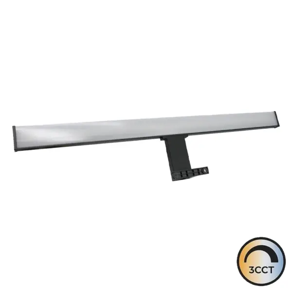 Aplique LED Espelho Preto 10W CCT3 IP44