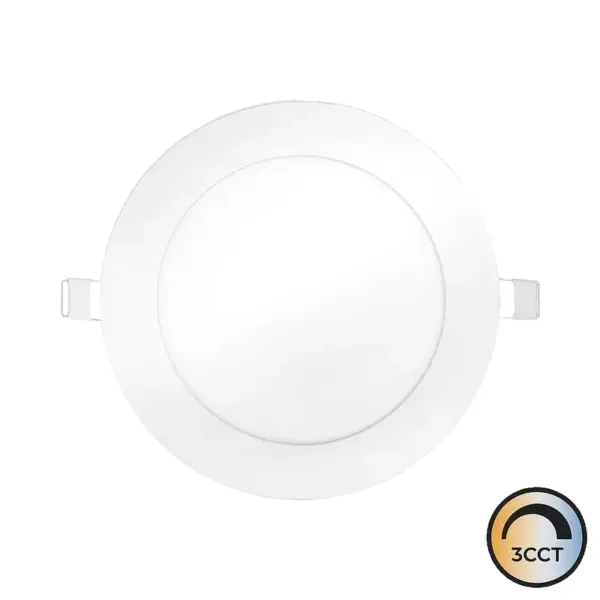 Downlight LED Redondo Embutido Branco 9W CCT3 IP44