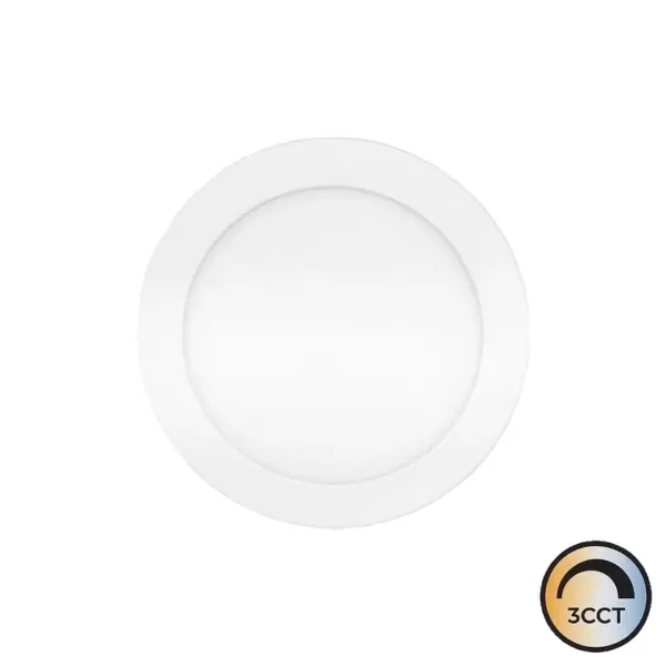 Placa LED Redondo Saliente Branco 6W CCT3 IP44