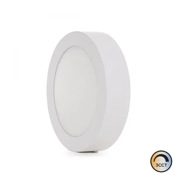Placa LED Redondo Saliente Branco 12W CCT3 IP44