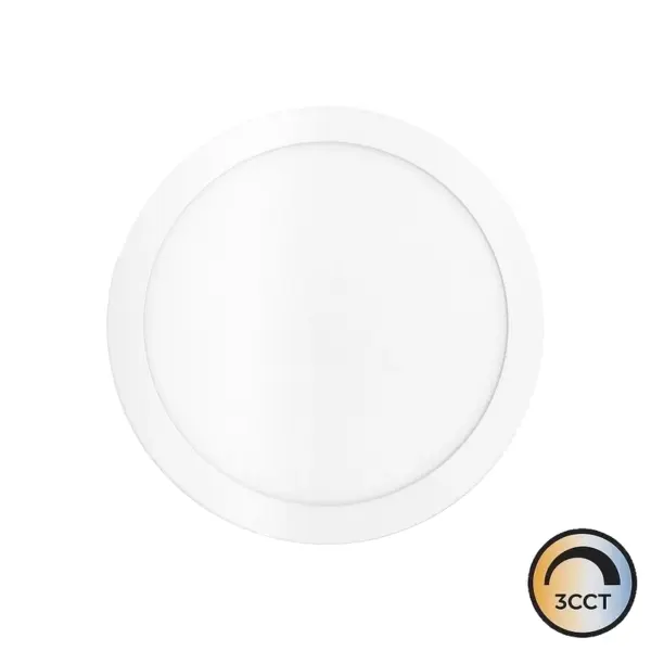 Placa LED Redondo Saliente Branco 12W CCT3 IP44