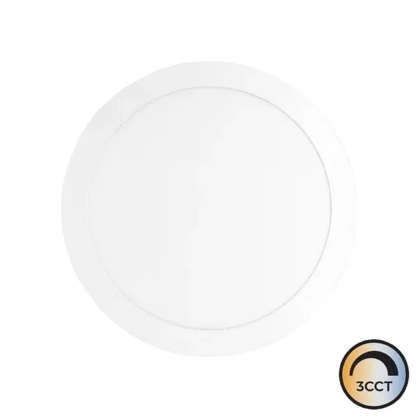 Placa LED Redondo Saliente Branco 18W CCT3 IP44