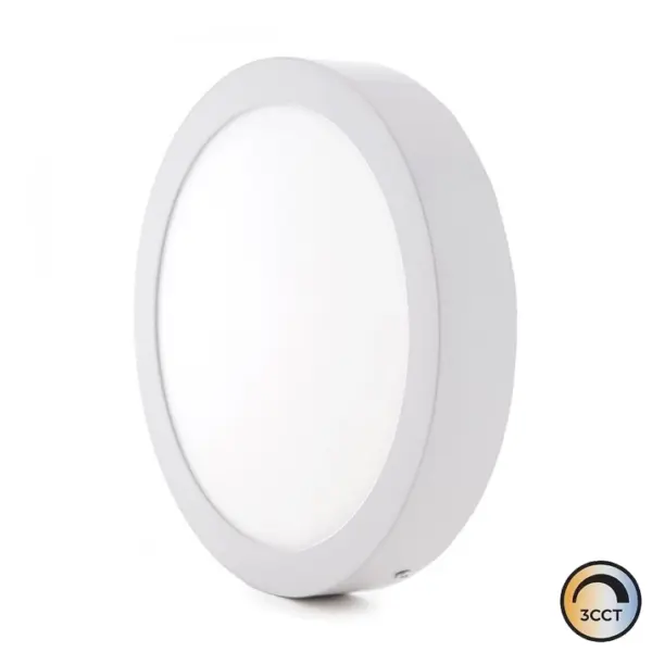 Placa LED Redondo Saliente Branco 36W CCT3 IP44