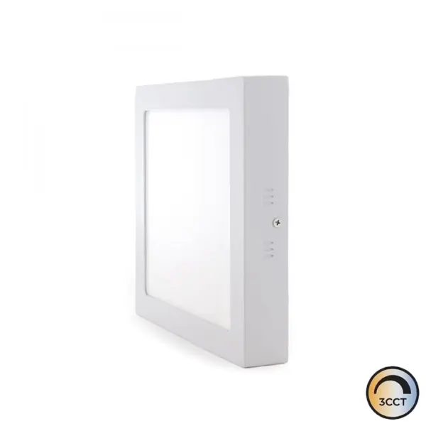 Placa LED Quadrado Saliente Branco 12W CCT3 IP44