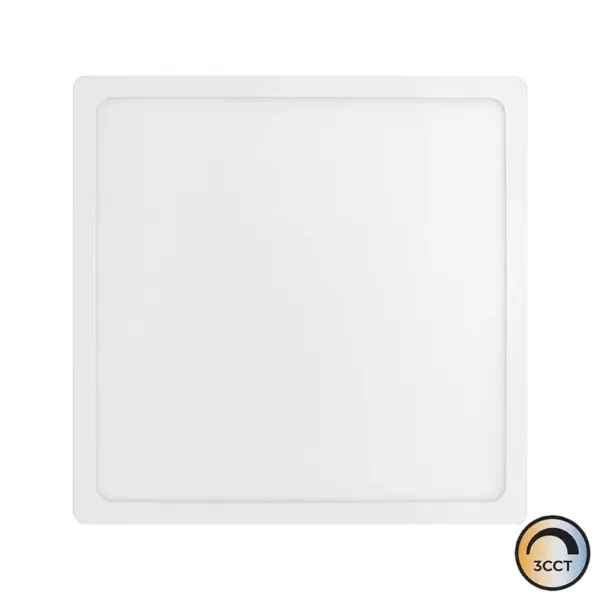 Placa LED Quadrado Saliente Branco 36W CCT3 IP44