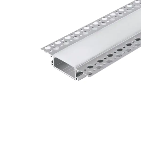 Perfil Alumínio Embutir em Pladur/Gesso 55x19mm 2m