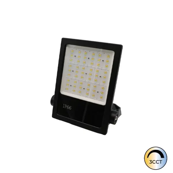 Projetor LED Profissional Mega II Preto 100W CCT3 IP66