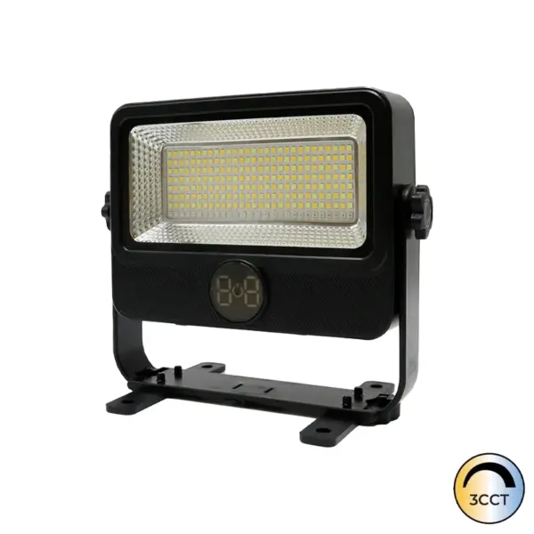 Projetor LED Solar Multifunções Preto 70W CCT3 IP65