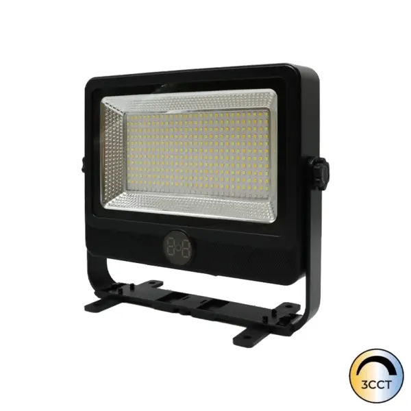 Projetor LED Solar Multifunções Preto 90W CCT3 IP65
