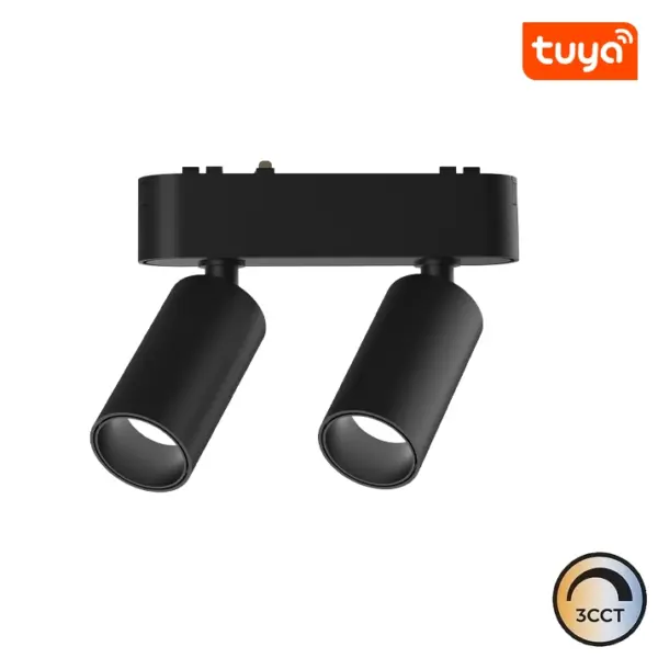 Projetor LED Calha Magnética Slim 5W+5W 40V Preto CCT3