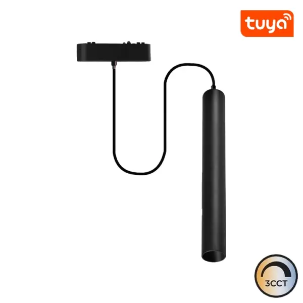 Candeeiro Suspenso LED Calha Magnética 15W 40V Preto CCT3