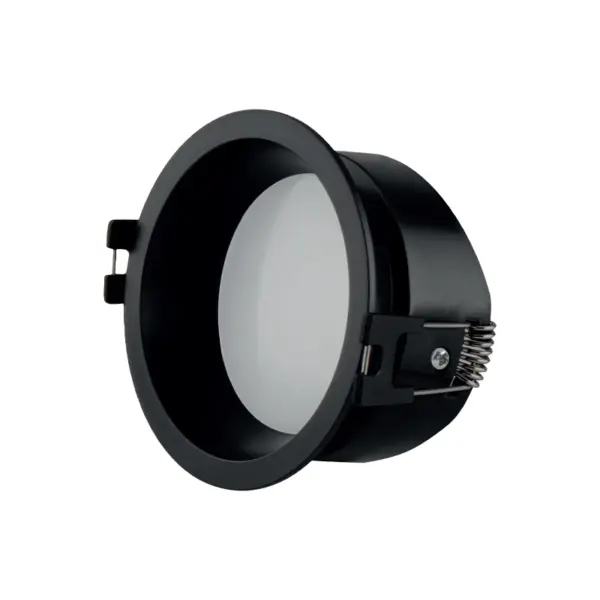 Aro GU10 PC Fixo Recuado Redondo Preto IP65