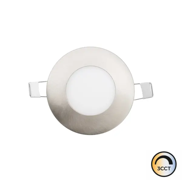 Downlight  LED Redondo Embutido Níquel 5W CCT3 IP44