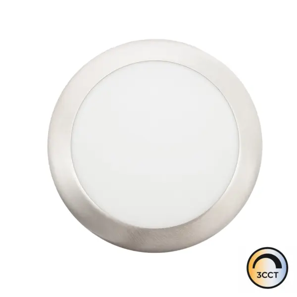 Downlight LED Redondo Embutido Níquel 18W CCT3 IP44
