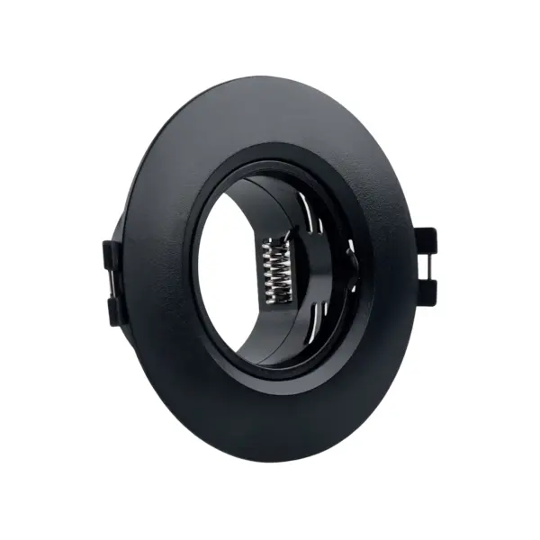 Aro GU10 PC Fixo Redondo Preto IP20