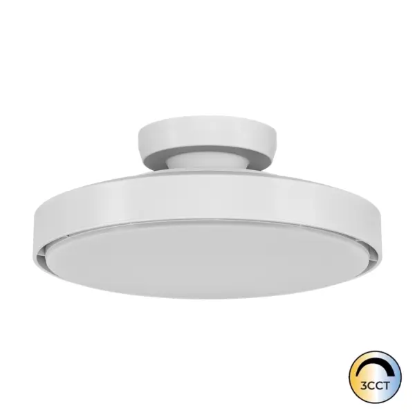 Ventilador LED Faro 56W Motor 24W Branco CCT3