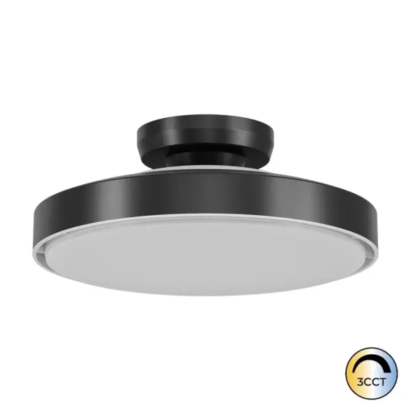 Ventilador LED Faro 56W Motor 24W Preto CCT3
