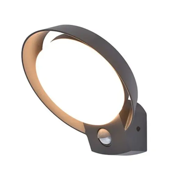 Aplique de Parede LED Polo c/Sensor Antracite 16.1W IP54
