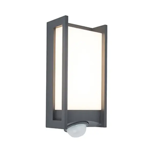 Aplique de Parede LED Qubo c/ Sensor Antracite 11.3W IP54