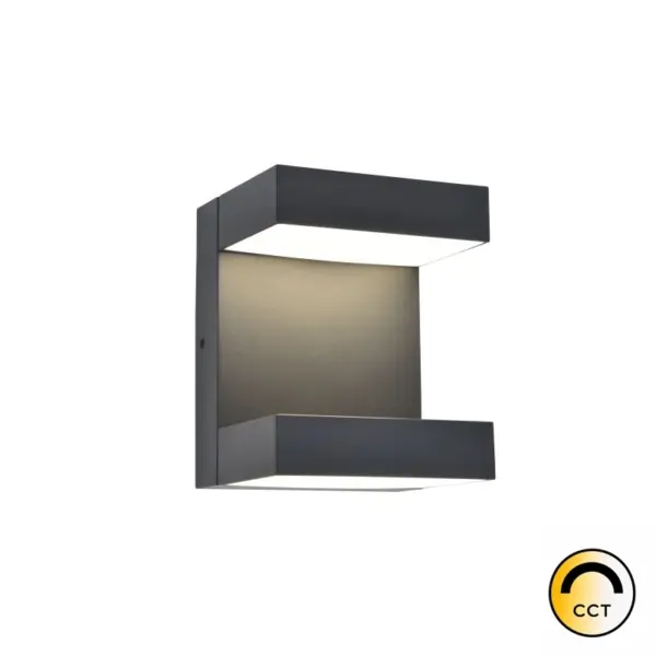 Aplique de Parede LED Twisto Antracite 13W CCT2 IP65