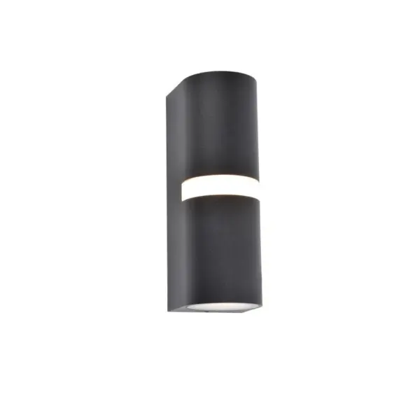 Aplique de Parede LED Mika 1x GU10 Preto IP54