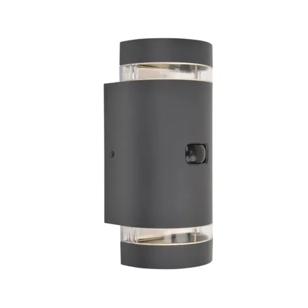 Aplique de Parede LED Focus c/Sensor 2x GU10 Antracite IP44