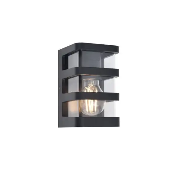 Aplique de Parede LED Dalton 1x E27 Preto IP44