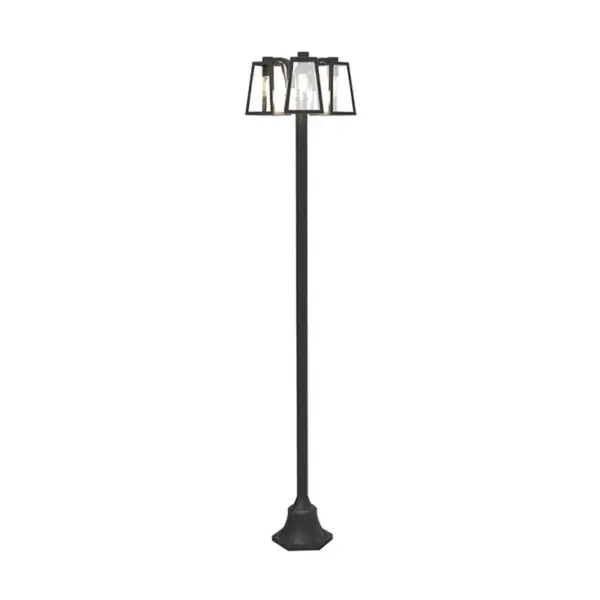 Poste Jardim LED Fia 3x E27 Preto IP44