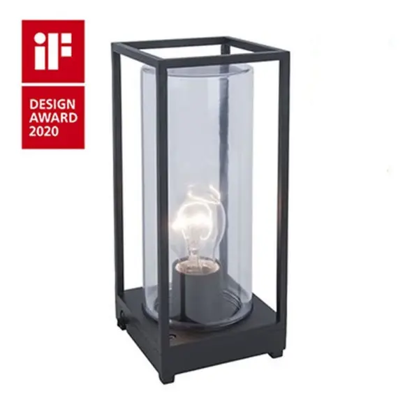 Candeeiro de Mesa Flair 1x E27 Preto IP44