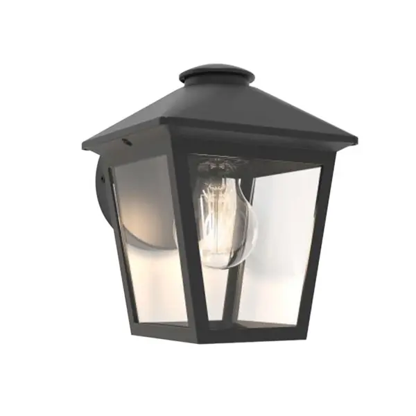 Aplique de Parede LED Zago 1x E27 Preto IP44