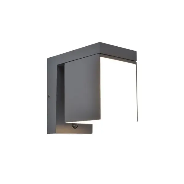 Aplique de Parede LED Prima Solar c/ Sensor Antracite 9.5W IP44