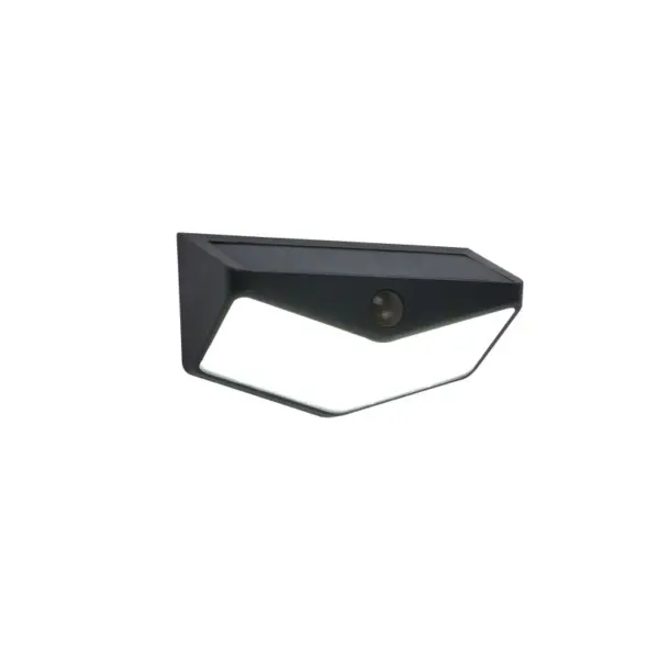 Aplique de Parede LED Wings Solar c/ Sensor Preto 3.7W IP44