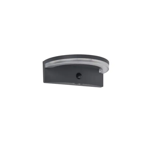 Aplique de Parede LED Vyzor Solar c/ Sensor Preto 7W IP44